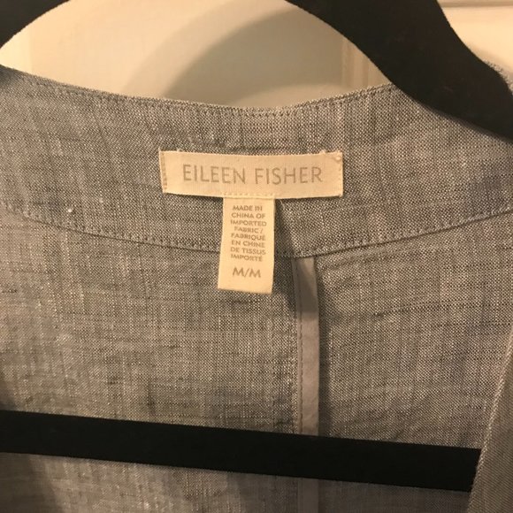 Eileen Fisher Linen Open Front Jacket - Picture 2 of 6
